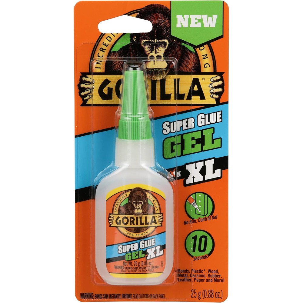 Gorilla Super Glue Gel XL 25g bottle front view showing packaging details