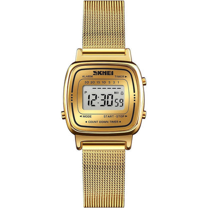 MASTOP womens quartz wrist watch front view showcasing the ultra thin dial and analog metal scales.
