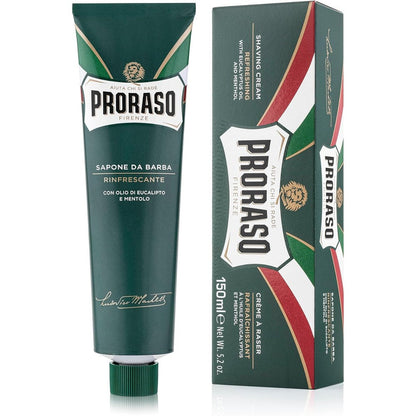 Proraso Refreshing And Invigorating Shaving Cream With Eucalyptus Oil And Menthol For Men 150 Grams