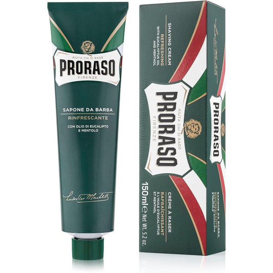 Proraso Refreshing And Invigorating Shaving Cream With Eucalyptus Oil And Menthol For Men 150 Grams