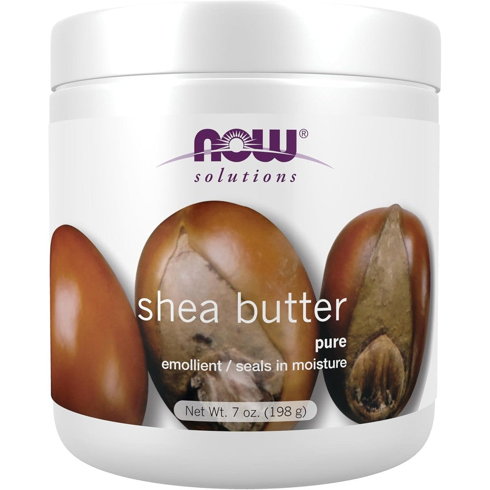 Now Foods Solutions Natural Shea Butter Deep Moisturizer Skin And Scalp Emollient 207 Milliliter