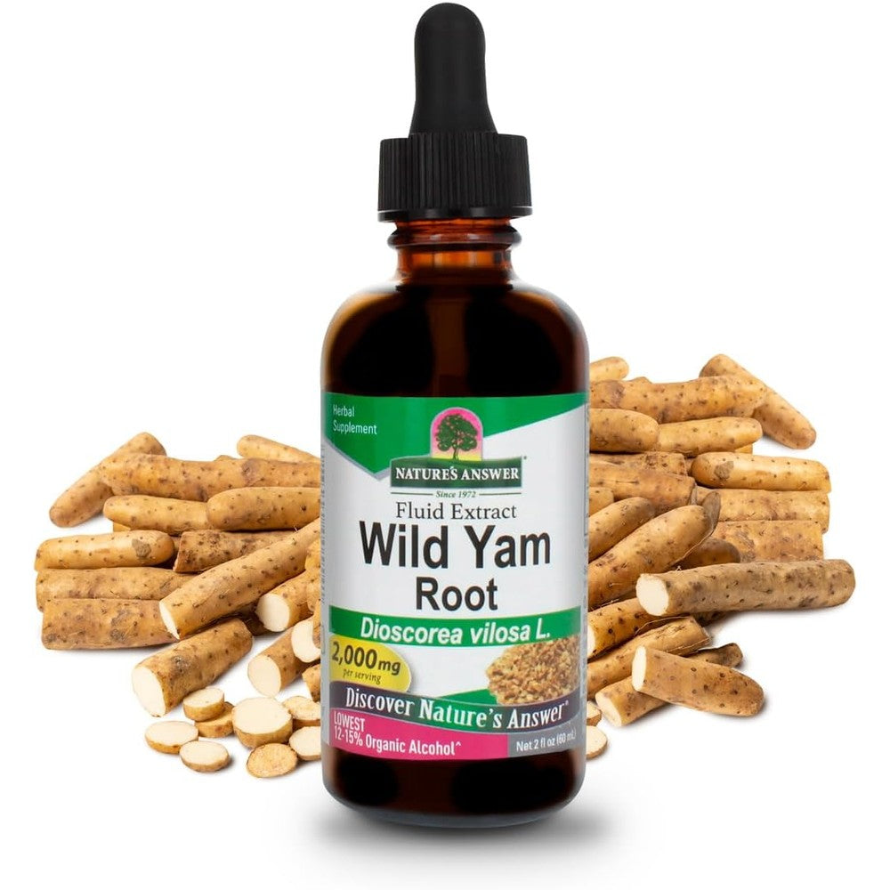 Nature's Answer Wild Yam Root liquid extract front view bottle