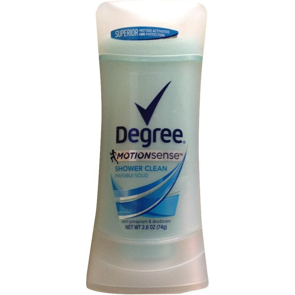 Degree Women MotionSense Shower Clean Invisible Solid Antiperspirant Deodorant stick front view
