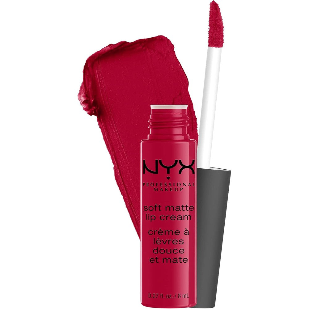 NYX Professional Makeup Soft Matte Lip Cream Monte Carlo front view showing the tube and shade color