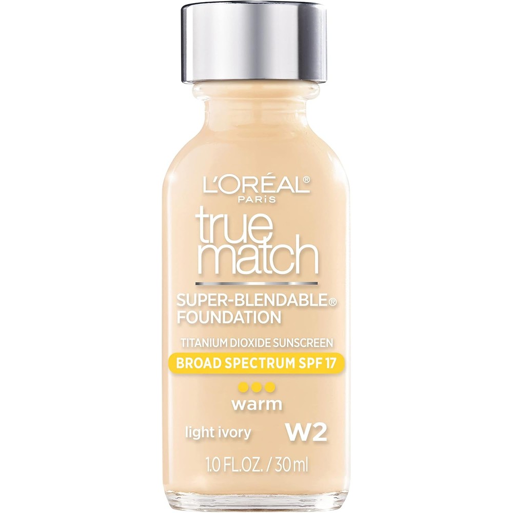 L'Oreal Paris True Match Super-Blendable Liquid Foundation Light Ivory W2 front view online in India