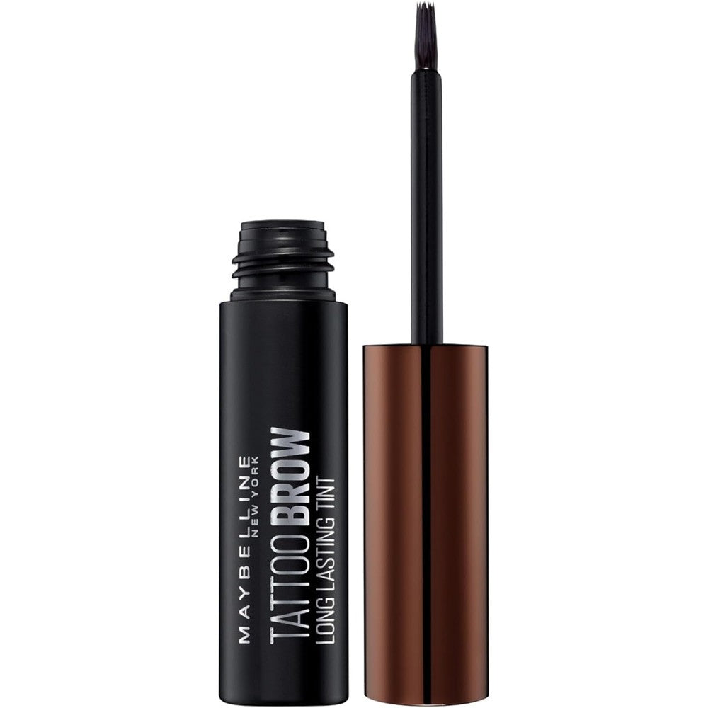 Maybelline New York Tattoo Brow Long Lasting Tint front view packaging for semi permanent eyebrows.