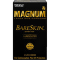 TROJAN Magnum Bareskin 10 Count box front view showcasing authentic premium imported packaging.