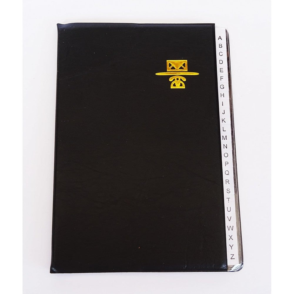 Ai-De-Chef ADC Kamset Personal Phone and Address Book large black front view office organizer