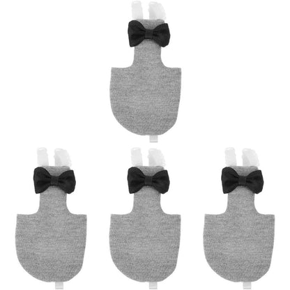 Balacoo Washable Bird Diaper Reusable Lightweight Flight Suit Liners Breathable Skin Friendly Bird Costume For Parrots And Cockatiels Grey Four Pieces