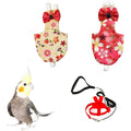 UKJENT bird diaper front view showing floral pattern and bowtie