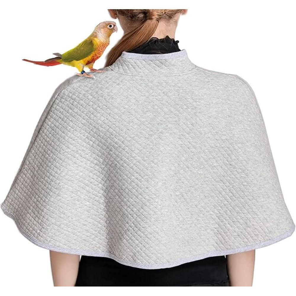 Quebran parrot anti-scratch shoulder protector front view bird cape