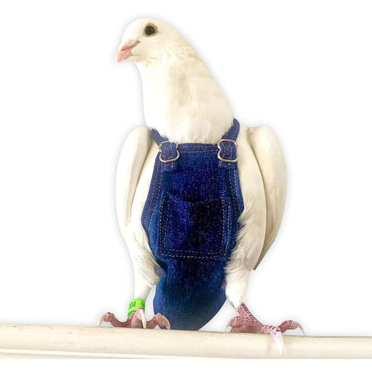 Flyper Bev's Bird Boutique Regular Adjustable Bird Diaper Reusable Washable Cloth Harness Dungaree Jeans Size 7