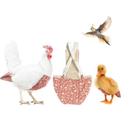 Uni Infinity Reusable Chicken And Duck Diaper With Waterproof Poop Pouch Adjustable Bird Diaperalls Pink Floral Large One Count