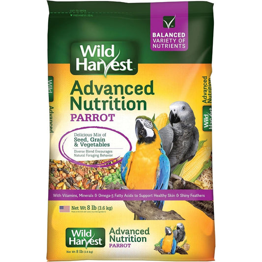 Wild Harvest Advanced Nutrition Diet For Parrots Seed Grain And Vegetable Mix 8 Pounds