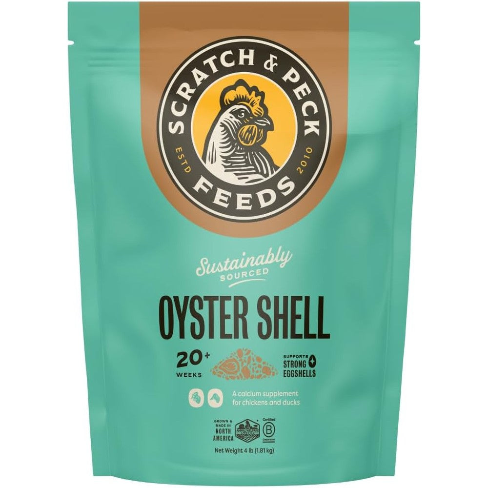 Scratch And Peck Feeds Oyster Shell 4 Pound Pouch front view