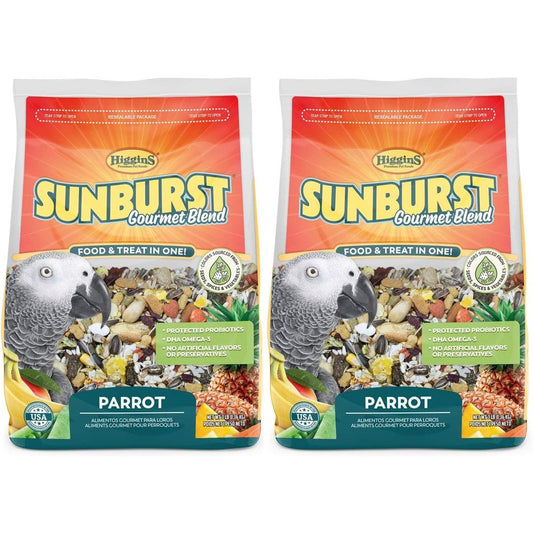 Higgins Sunburst Gourmet Blend Parrot Food Premium Seed And Nut Mix 3 Pounds Pack Of 2