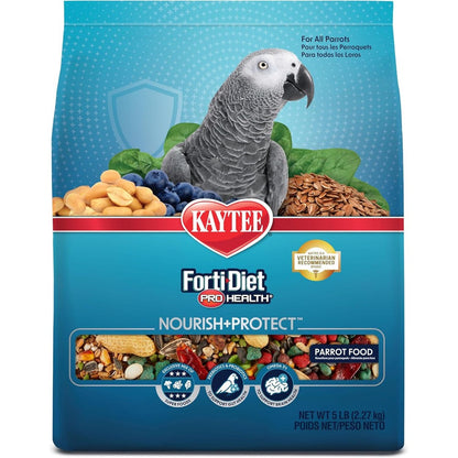 Kaytee Forti-Diet Pro Health Nourish Plus Protect Parrot Food With Superfoods For Digestive Health And Immune Support 5 Pounds