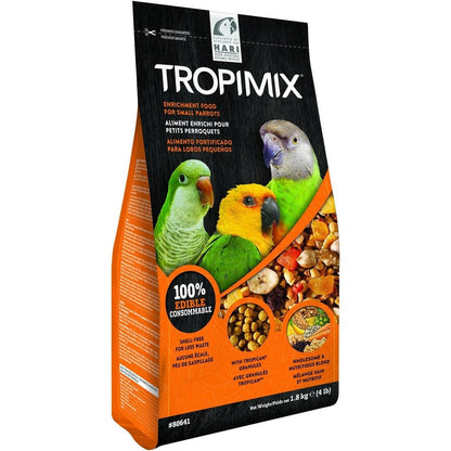 Hari Hagen Tropimix Enrichment Food For Small Parrots 1.8 Kilograms Authentic USA Imported Premium Bird Nutrition With Seeds Fruit Nuts And Vegetables