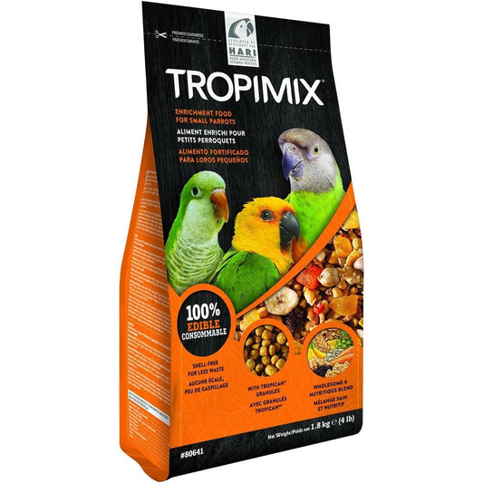 Hari Hagen Tropimix Enrichment Food For Small Parrots 1.8 Kilograms Authentic USA Imported Premium Bird Nutrition With Seeds Fruit Nuts And Vegetables