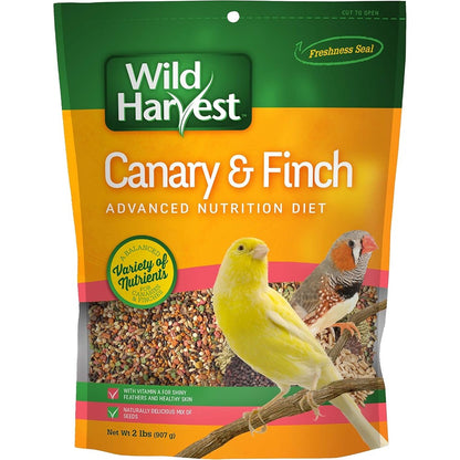 Wild Harvest Advanced Nutrition Diet Canary And Finch Naturally Delicious Seed Mix With Vitamin A 2 Pounds