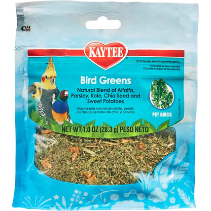 Kaytee Bird Greens Foraging Treat For All Pet Birds With Chia And Sweet Potato 1 Ounce