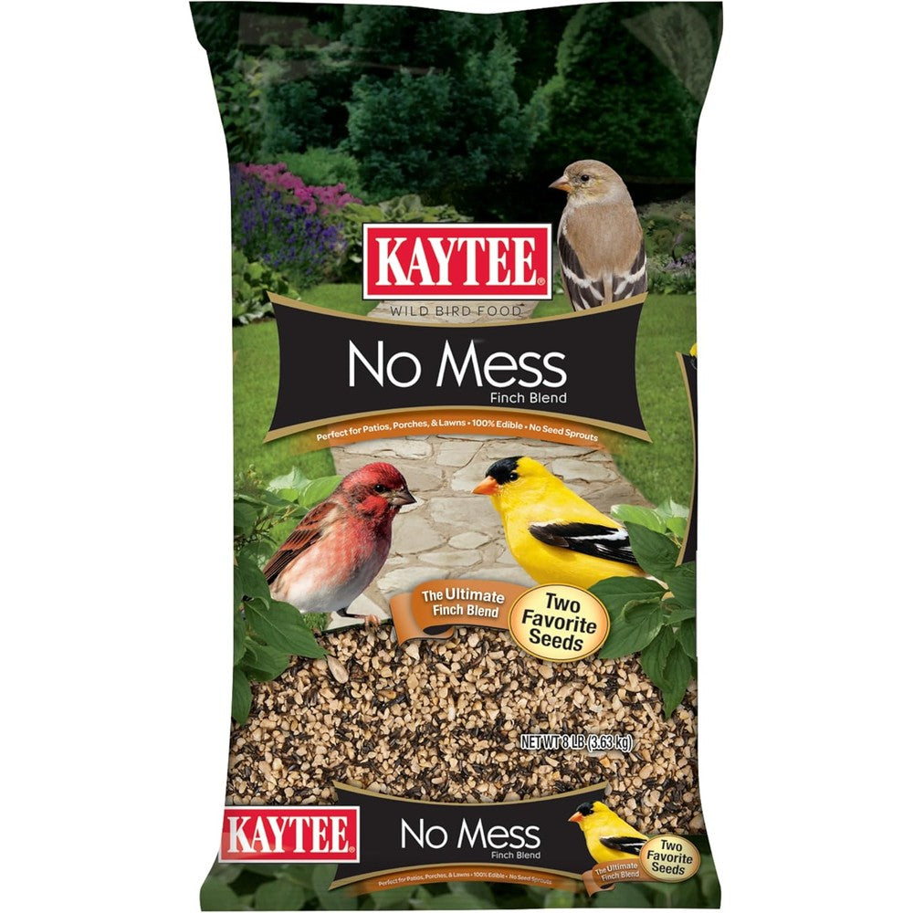 Kaytee No Mess Finch Seed And Nyjer Blend Premium Wild Bird Food For Goldfinches And Songbirds 8 Pounds