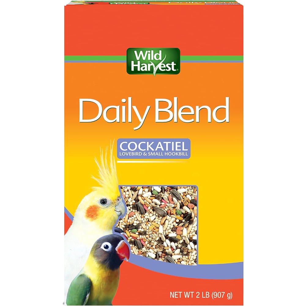 Wild Harvest Daily Blend Nutrition Diet For Cockatiels Lovebirds And Small Hookbills 2 Pounds Bird Food Imported From USA
