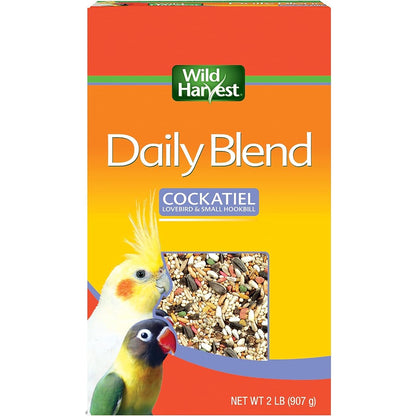 Wild Harvest Daily Blend Nutrition Diet For Cockatiels Lovebirds And Small Hookbills 2 Pounds Bird Food Imported From USA