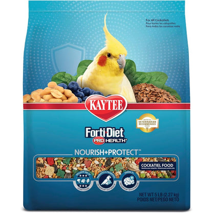 Kaytee Forti-Diet Pro Health Nourish And Protect Cockatiel Food For Comprehensive Daily Nutrition Digestive Health And Immune Support 5 Pounds