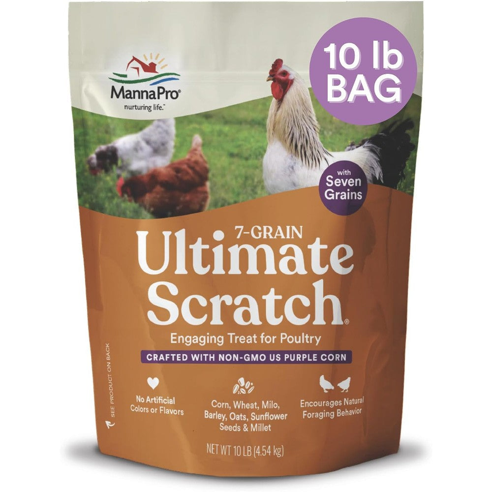 Manna Pro 7-Grain Ultimate Chicken Scratch 10 Pound Bag front view