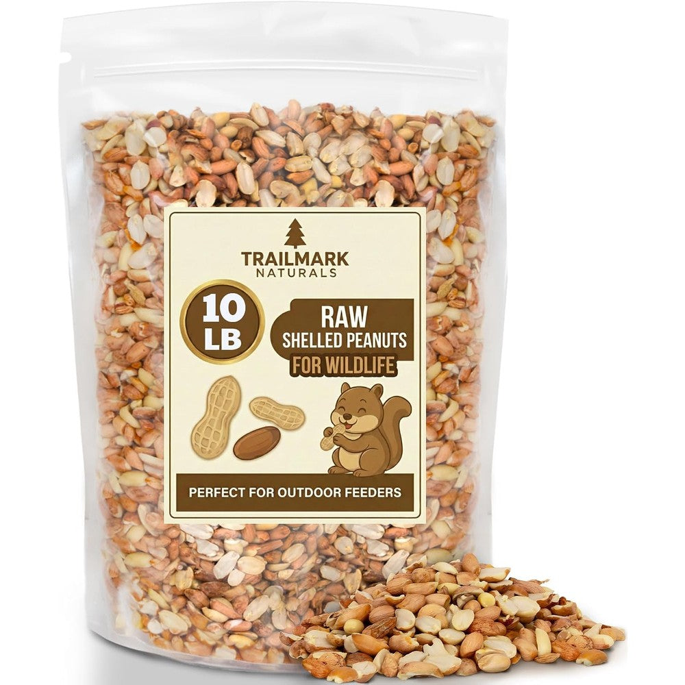 Trailmark Naturals raw shelled peanuts front of 10 pound bag