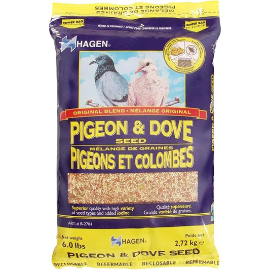 Hagen Pigeon And Dove Original Formula Bird Food Nutritionally Complete Seed Mix With Vitamins And Minerals 6 Pound Bag