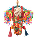 KATUMO bird toy colorful shredding and foraging sola wood toy front view