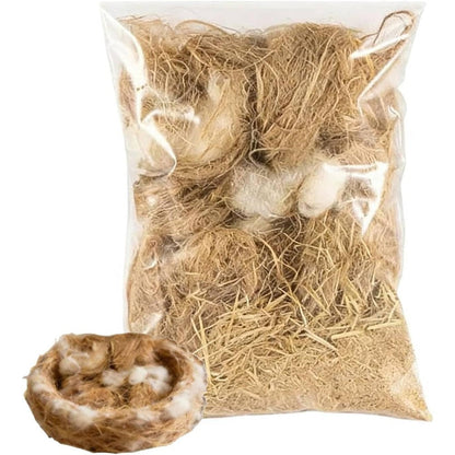 Eawfgtuw Bird Nesting Material Mix For Wild Birds And Pet Cage Birds 40 Gram Bag Of Combed Wool And Flax Fibers For Breeding Comfort