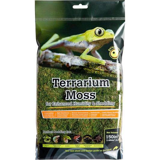 Galapagos Sheet Moss For Reptile And Amphibian Terrariums 150 Cubic Inches