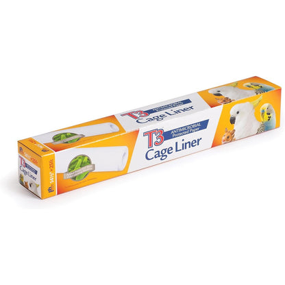Prevue Pet Products T3 Antimicrobial Bird Cage Liner 14.5 Inch By 25 Feet Roll Odor Absorbent Protection For Small Medium Large Bird Cages