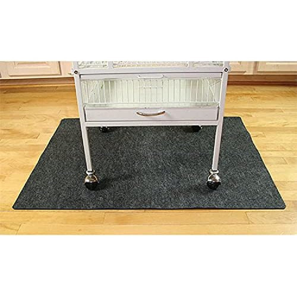 Drymate Bird Cage Mat Waterproof Non-Slip Absorbent Liner For Pet Birds Charcoal 28 Inch By 36 Inch