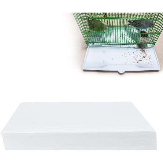 Ruby.Q Bird Cage Liner Papers 100 Sheets 14x10 Inches Non-Woven Precut Absorbent Paper For Pet Bird Cages And Easy Cleanup