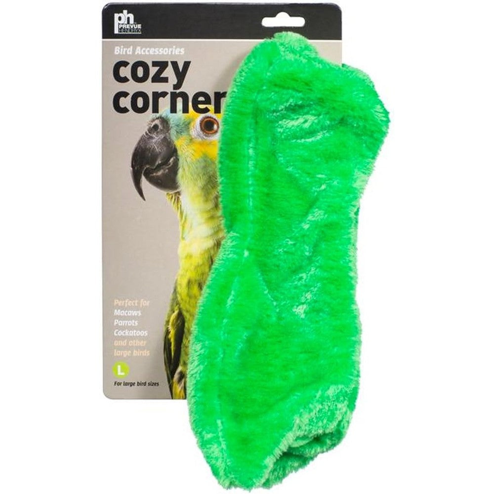 Prevue Pet Products Large Green Cozy Corner Fleece Blanket For Birds 4 Inches Wide By 11.5 Inches High Model 1162G