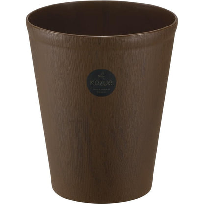 Richell Kozuekan Wood Grain Finish Trash Can Lightweight Durable Waste Bin Small Size