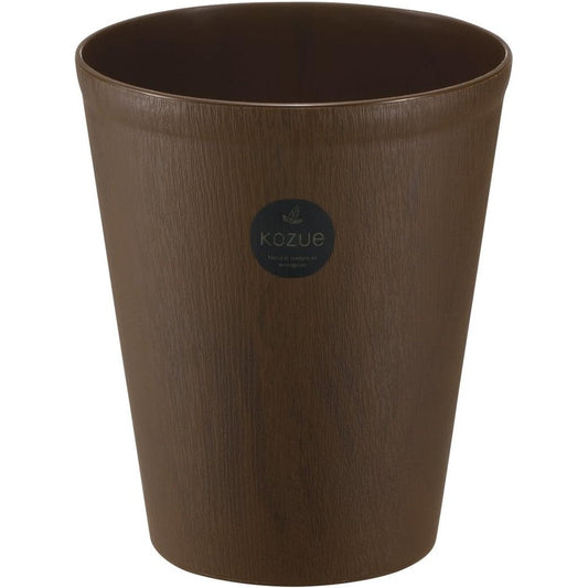 Richell Kozuekan Wood Grain Finish Trash Can Lightweight Durable Waste Bin Small Size