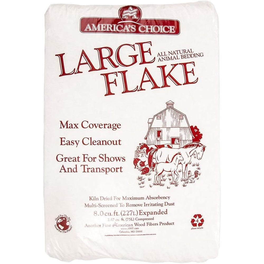 American Wood Breeders Select Large Flake Shavings Kiln Dried Pine Animal Bedding 8 Cubic Feet
