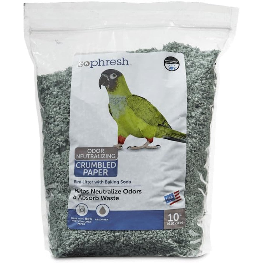 So Phresh By Petco Paper Bird Litter With Baking Soda For Odor Control 10 Liter Bag
