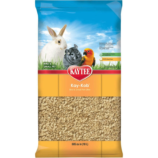 Kaytee Kay-Kob Natural Corn Cob Bedding And Litter For Birds And Small Pets 605 Cubic Inches