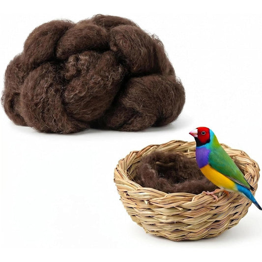 Generic Natural Alpaca Fiber Nesting Material For Wild Birds And Small Pets Eco Friendly Animal Bedding For Hummingbirds Parrots And Hamsters