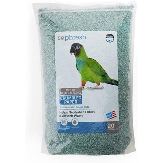 So Phresh Paper Bird Litter 20 Liters Premium Odor Control Bird Cage Bedding From USA
