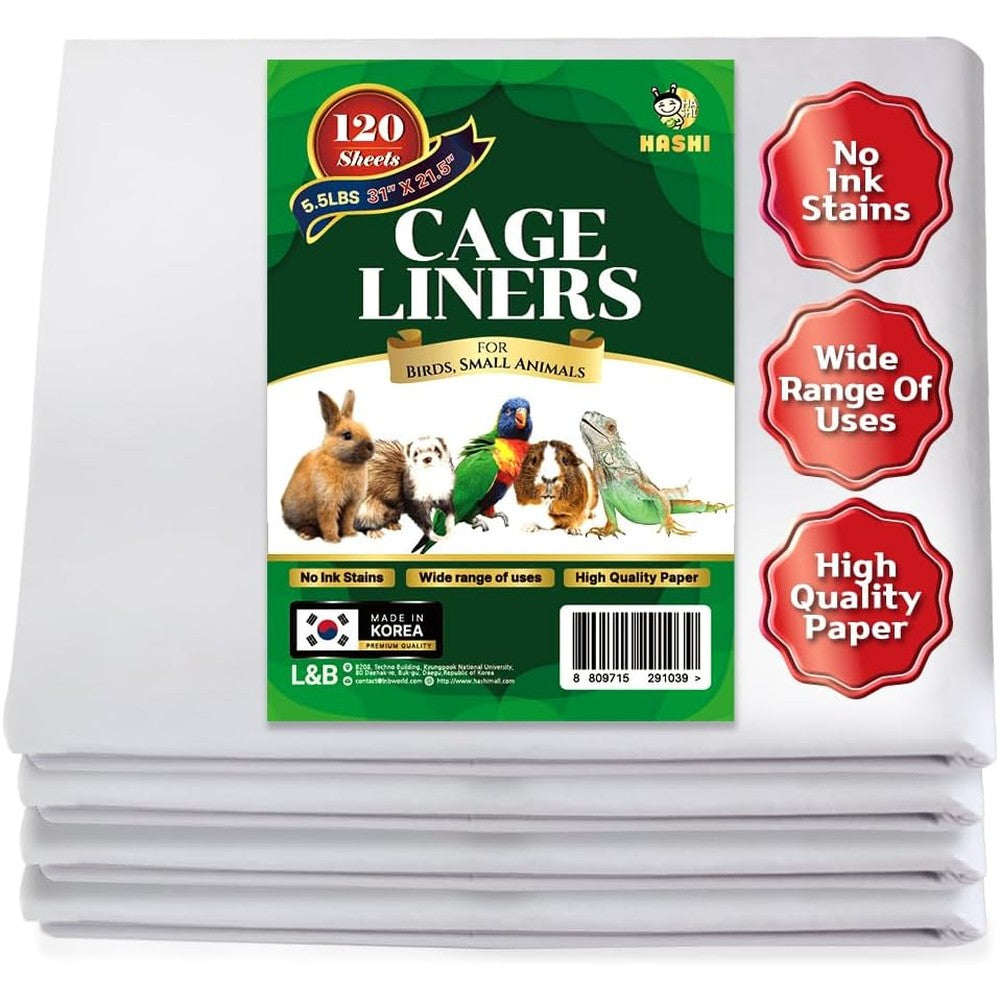 Ha Shi Bird Cage Liners 120 Sheets front packaging view for pet bird habitats