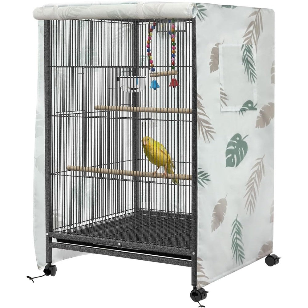 Qzdtue Waterproof Bird Cage Cover Good Night Parrot Protector Washable Weatherproof Light Blocking Shielding For Sunlight And Wind