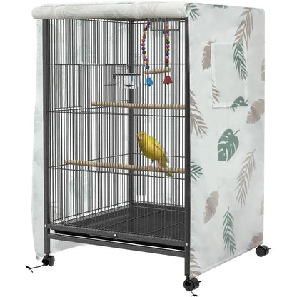 Qzdtue Waterproof Bird Cage Cover Good Night Parrot Protector Washable Weatherproof Light Blocking Shielding For Sunlight And Wind