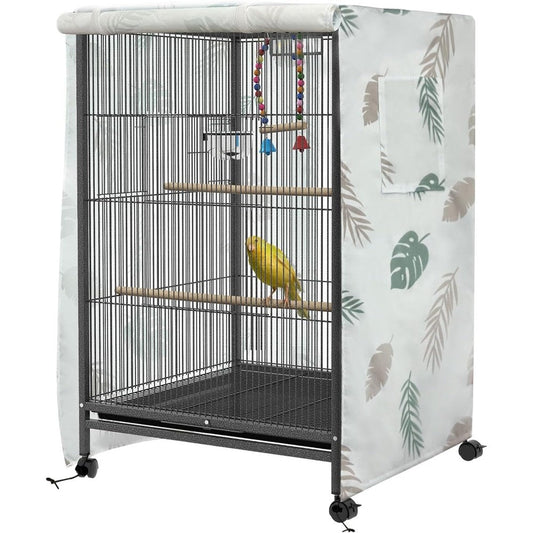 Qzdtue Waterproof Bird Cage Cover Good Night Parrot Protector Washable Weatherproof Light Blocking Shielding For Sunlight And Wind